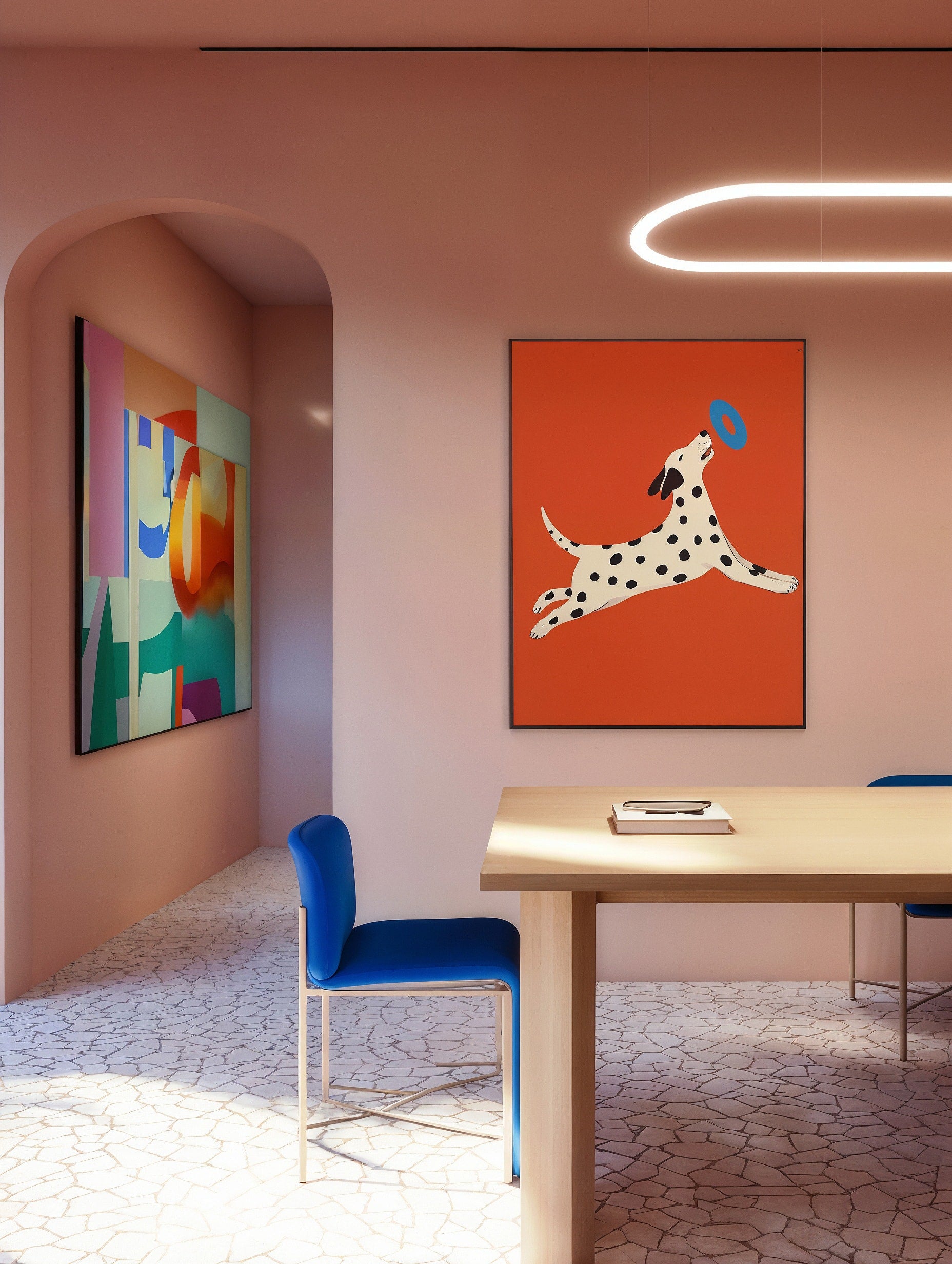 "Dog with Ring" Illustration